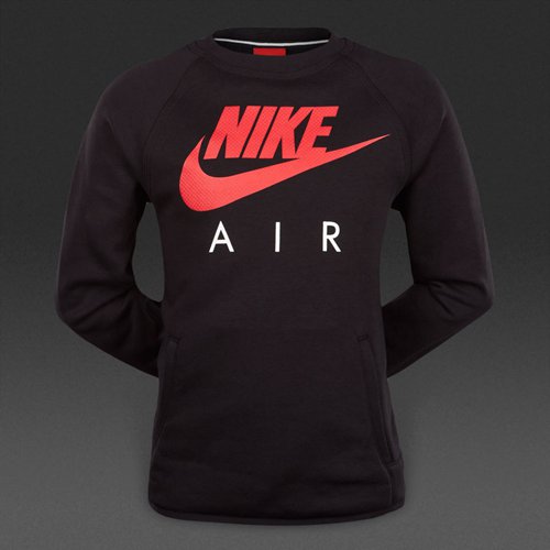 Nike Sportswear Brushed-Fleece Crew Black for Boys